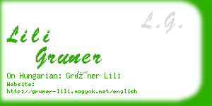 lili gruner business card